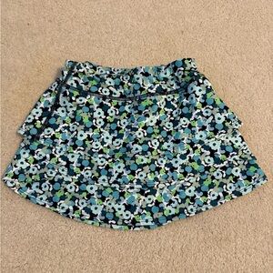 Athleta Asymmetrical Floral Skirt - Blue and Green